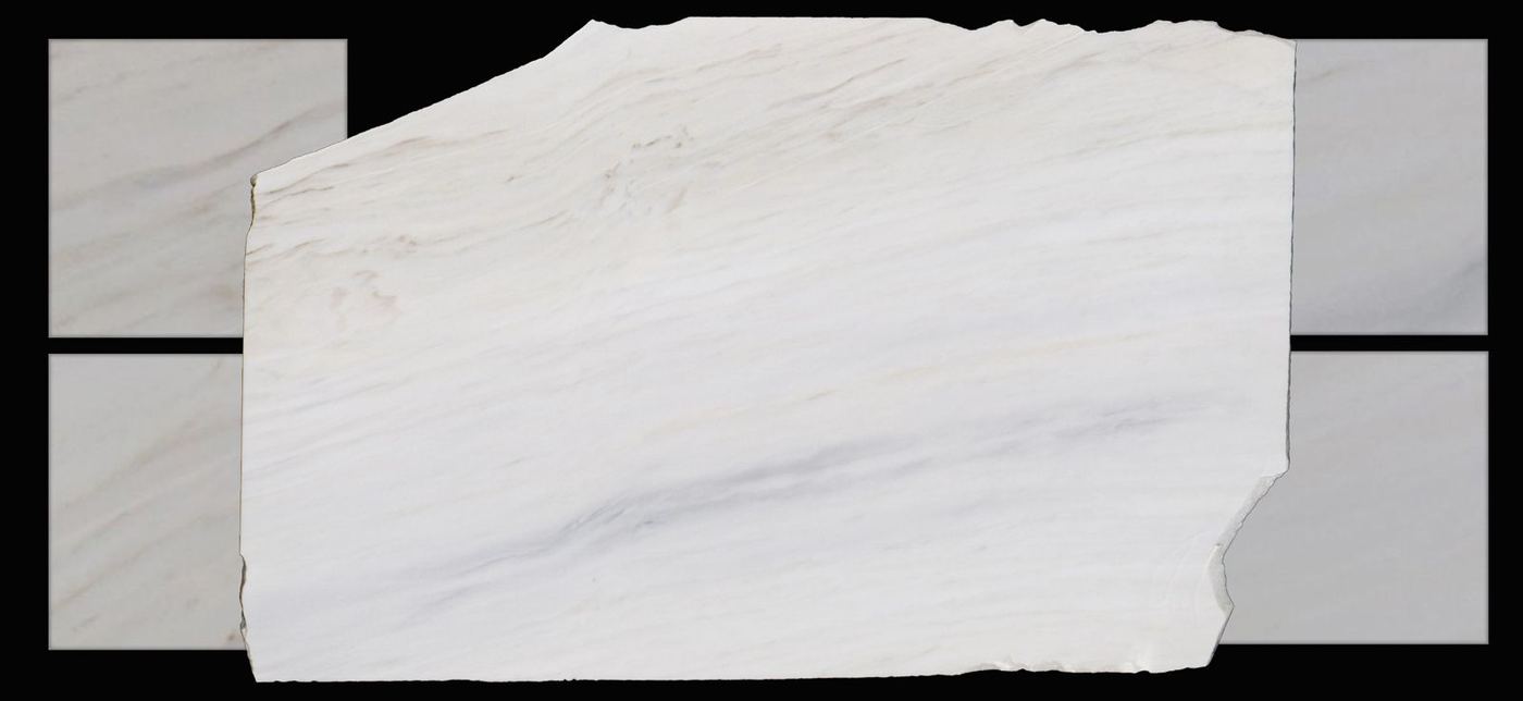 Die Realität liegt im Slab: Lasa Bianco Vena Oro in voller Größe ohne Sample-Filter