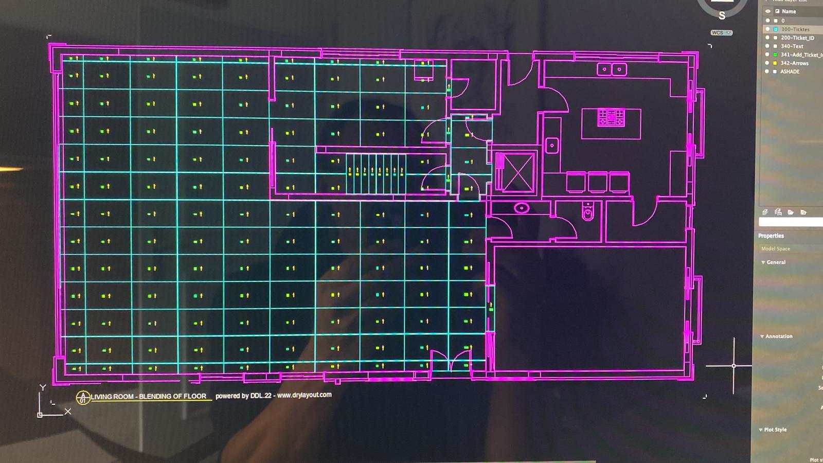 DXF-Zeichnung mit digitalem Blending in DDL