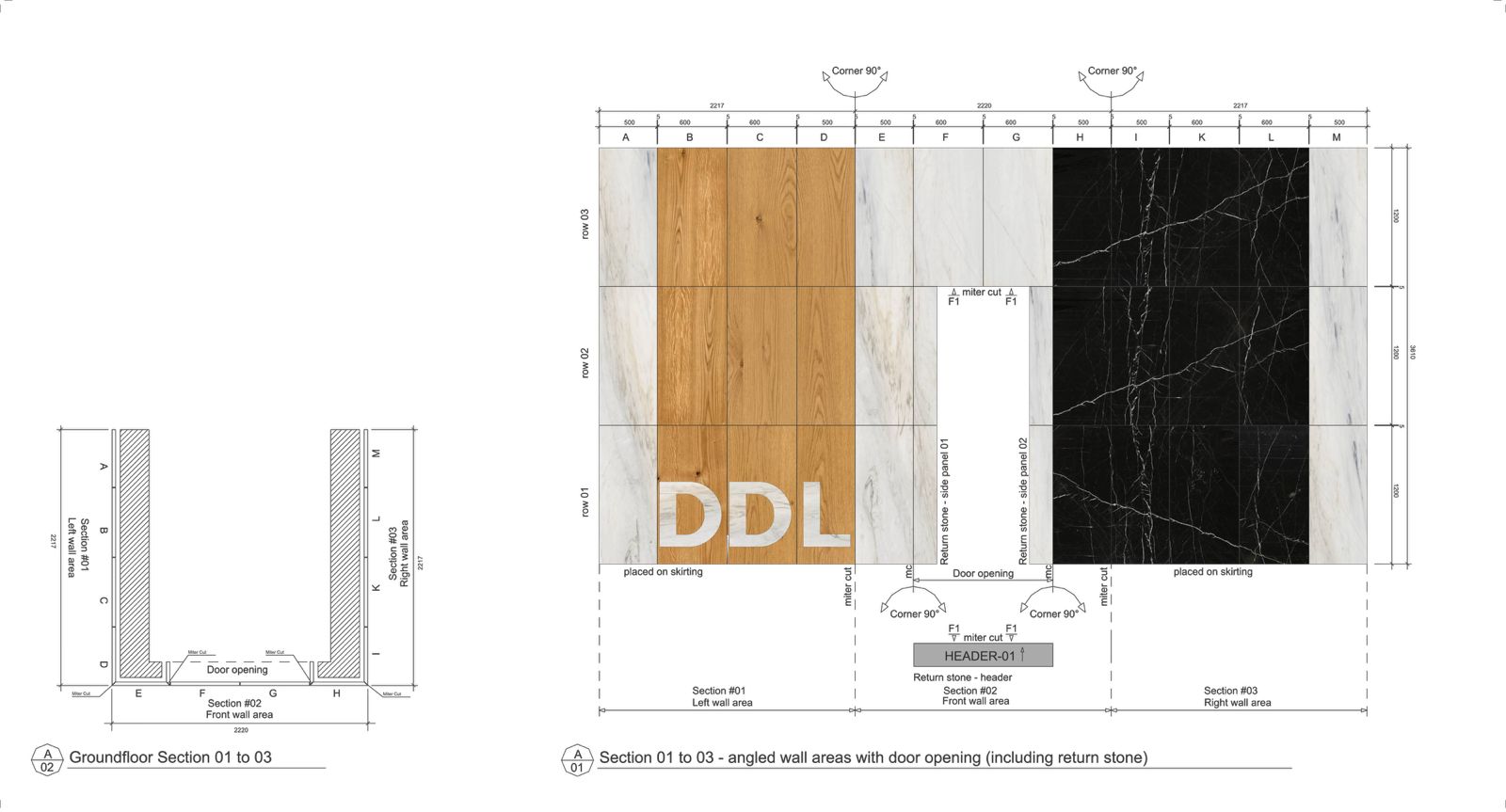 Profissionais em Vein-Match. Depois um arquiteto pediu Grain-Match.