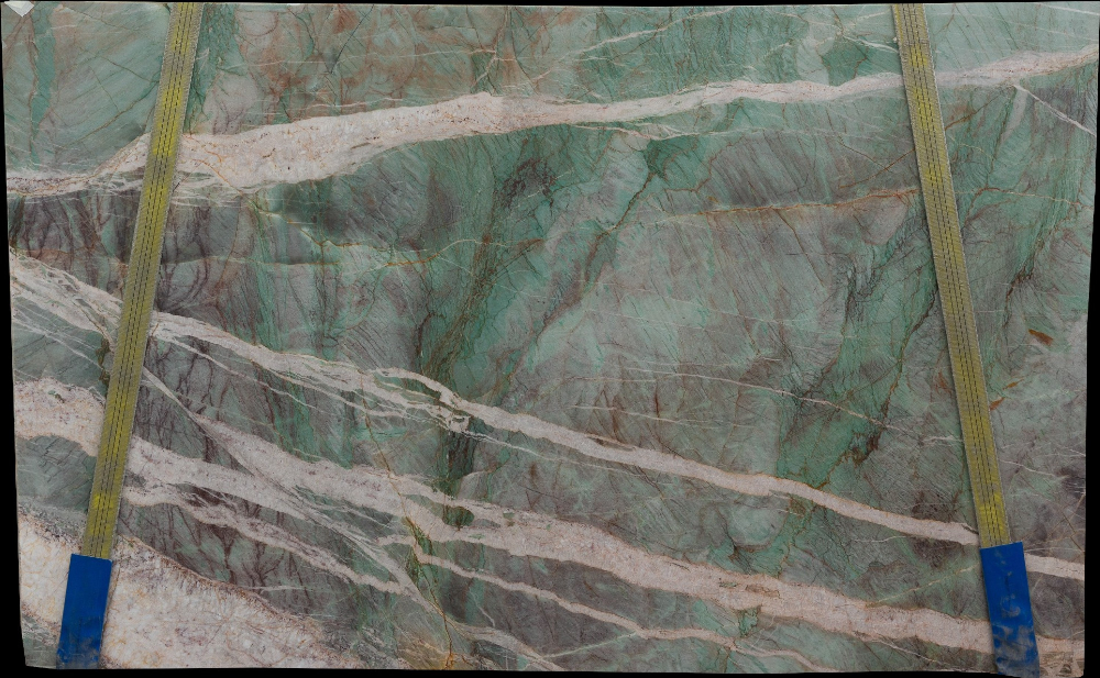 Amazonite Cristallo Quartzite Slabs for Bathroom Vanities