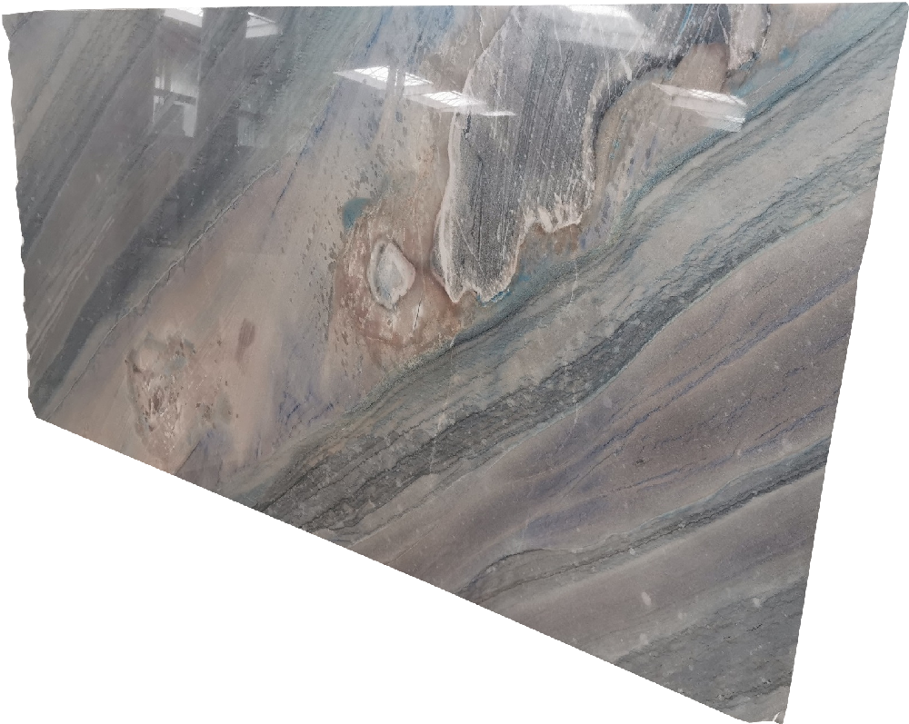 Customized Azul Imperial Quartzite Slabs Green, Blue