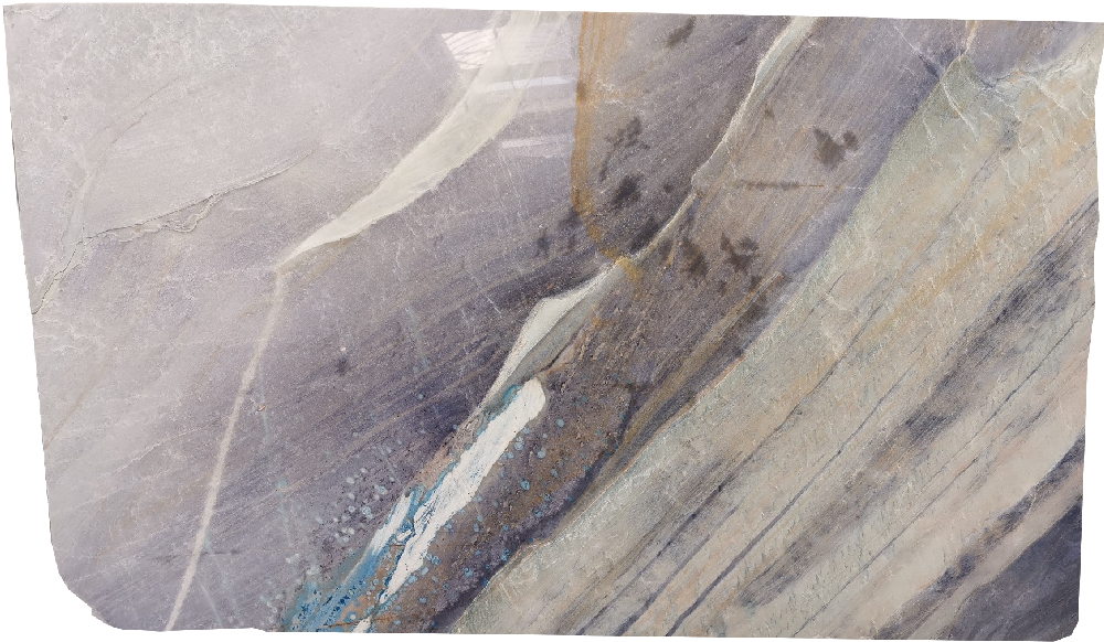 Azul Imperial Quartzite Slabs for Bathroom Vanities