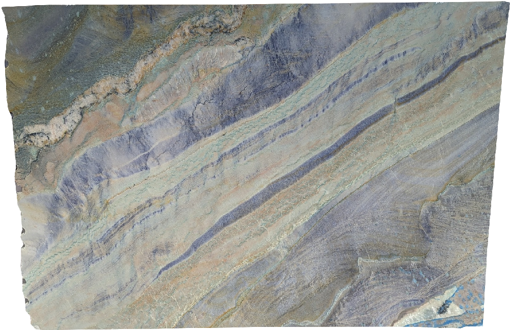 Azul Imperial Quartzite Slabs for Construction Green, Blue