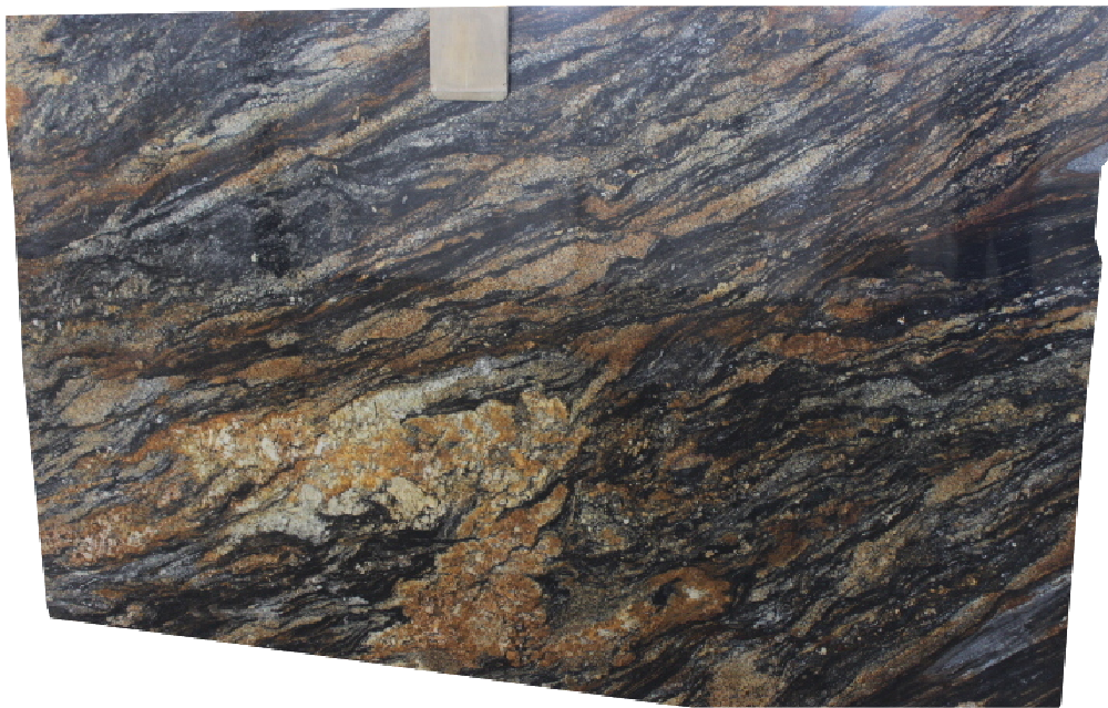 Hartgestein Rohplatten Großhandel Gelb - Magma Black   Gold