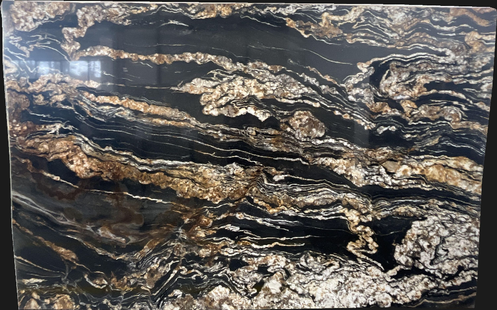 Black Taurus Hard Rock Slabs Wholesaler Strong Veining