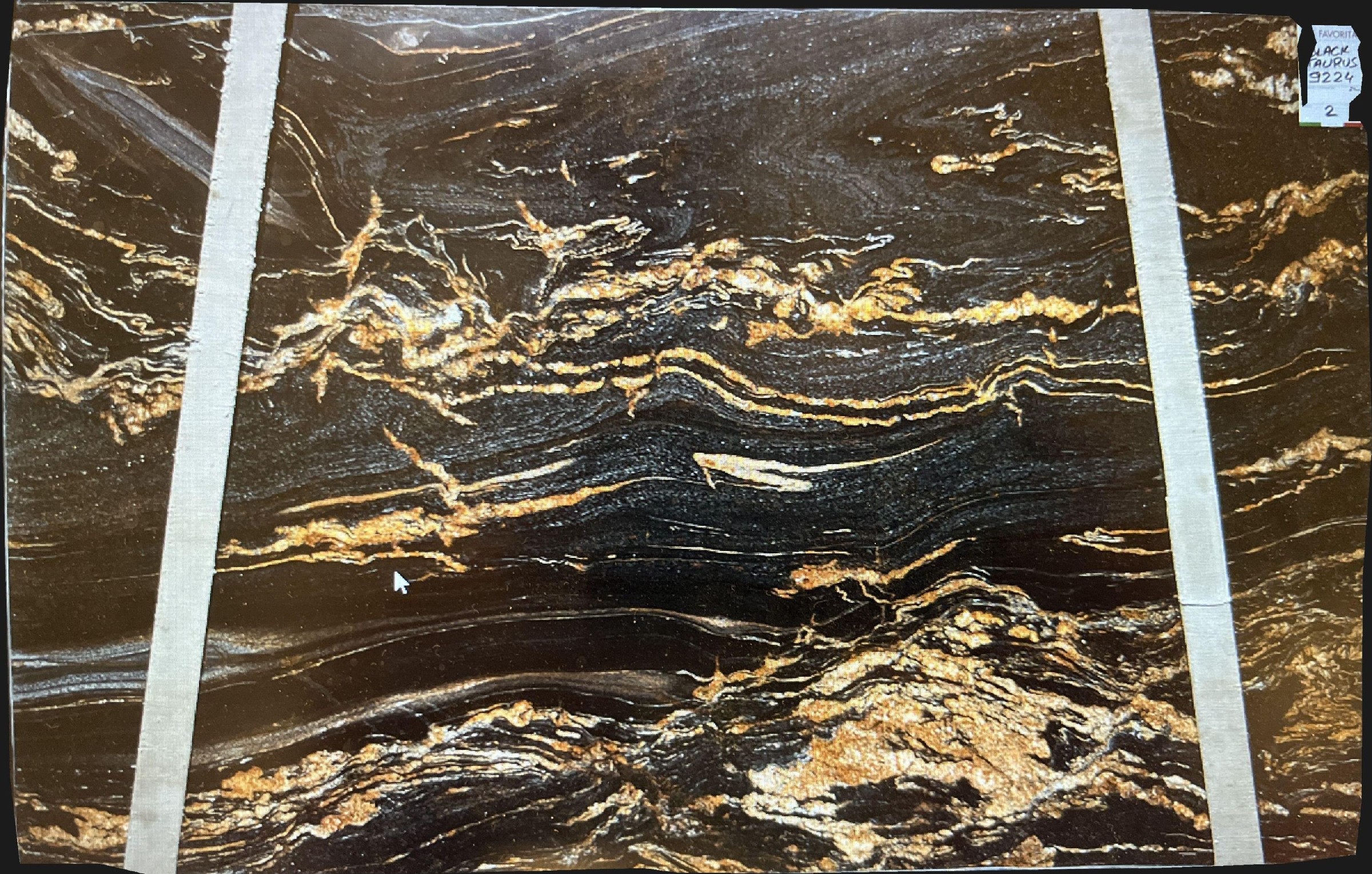 Black Taurus Quartzite Slabs for Vanity Tops Soft Veining, Strong Veining