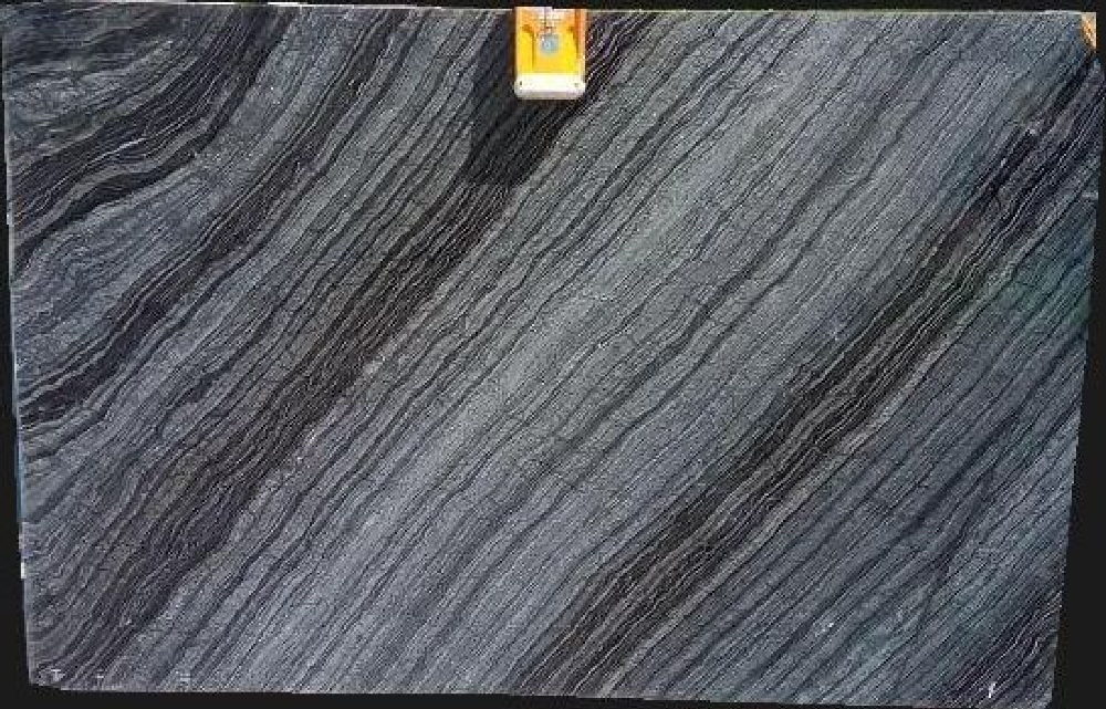 Premium Silver Vave Blck Wood Quartzite Slabs Strong Veining