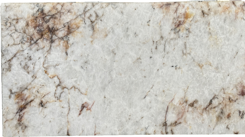 High Quality Crystallo Oro Quartzite Slabs White - E05217