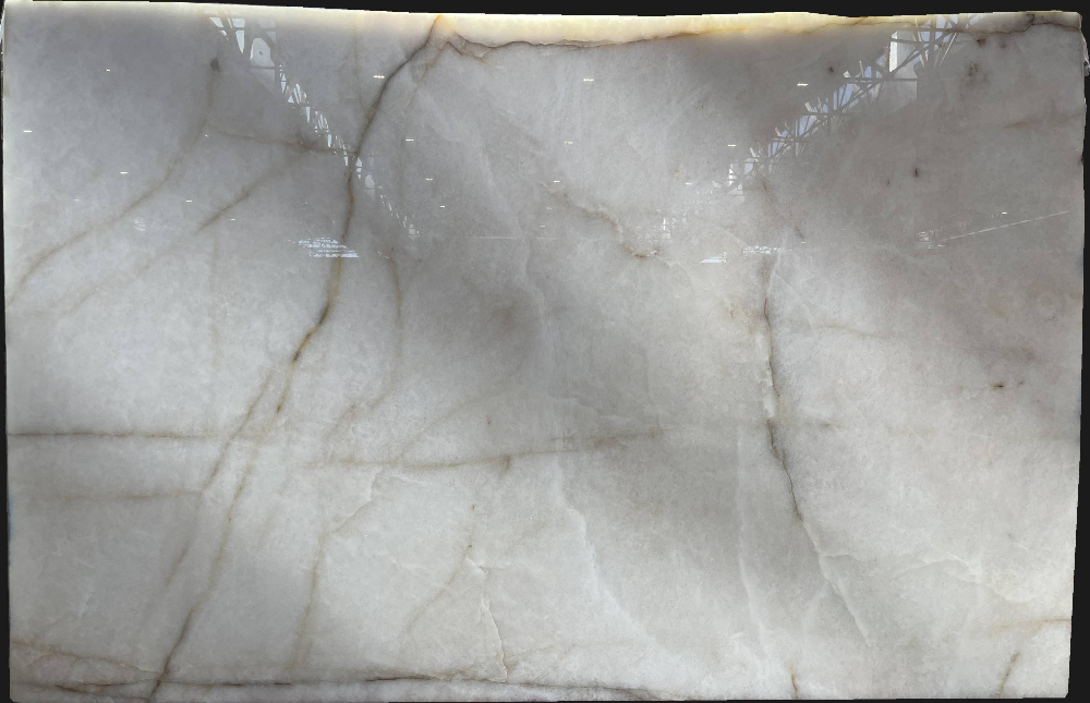 Cristallo Quartzite Slabs for Vanity Tops Soft Veining