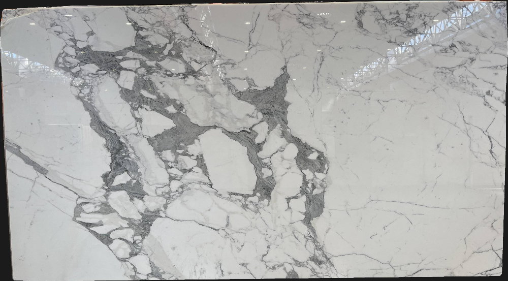 Bianco Statuario Marble Slabs for Kitchen Countertops
