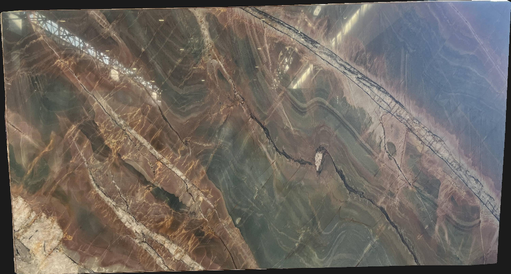 Botanic Bronze Quartzite Slabs for Flooring Strong Veining