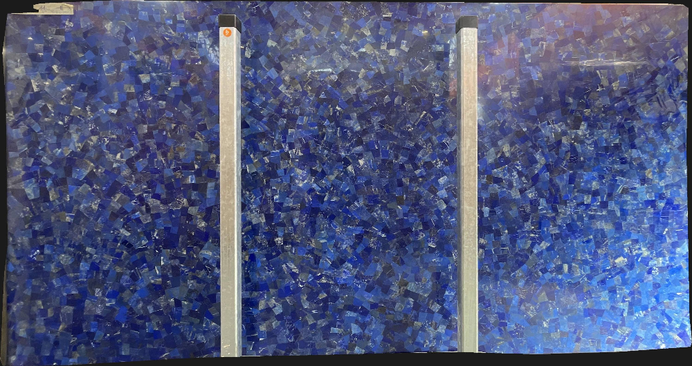 Semiprecious Blue Agglo Kunstharz Rohplatten für Arbeitsplatten