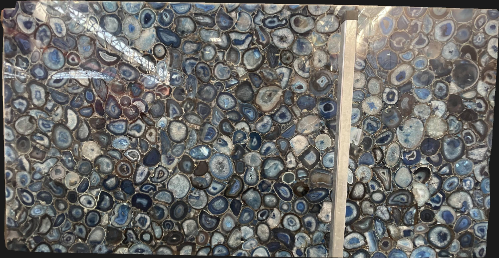 Agata Blue Onyx Slabs Wholesaler Spotted - Se8036 - DDL