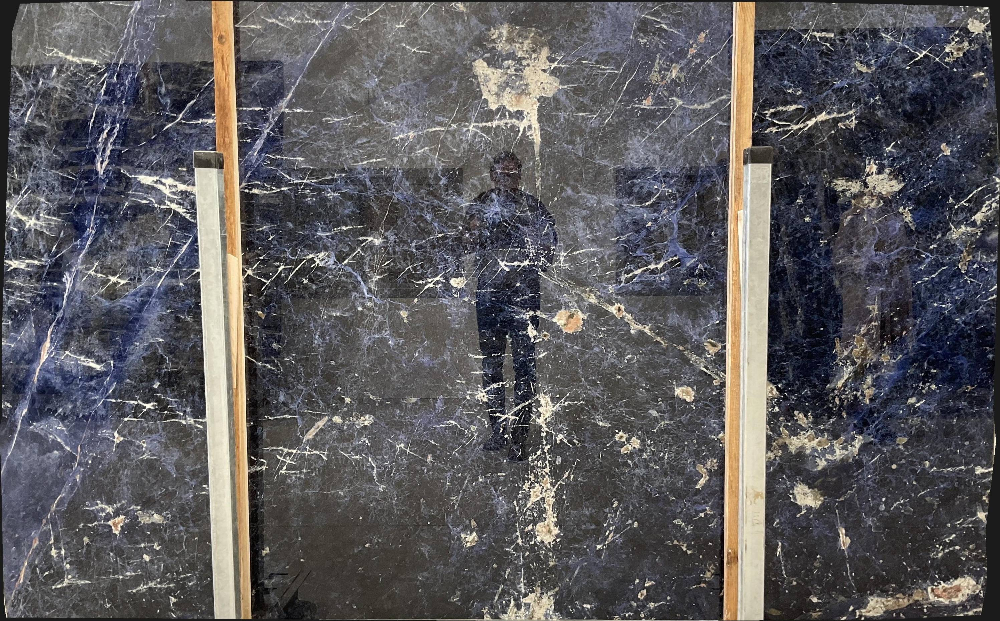 Sodalite Blue Hard Rock Slabs for Construction Soft Veining