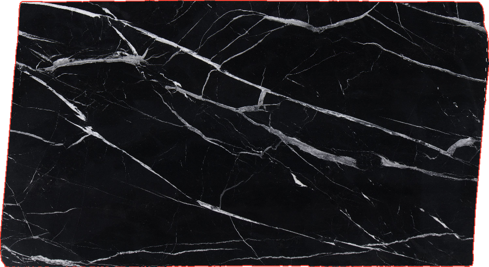 Customized Marble Slabs Strong Veining Black - Nero Marquina 1243